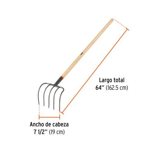 Cultivador para Jardín Truper 10568 4di 162cm Forjado