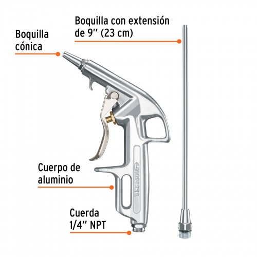Pistola para Soplete Truper 10647 Aluminio 1/4"