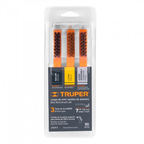 Cepillos de Alambre Truper 10652 Nylon Latón Inox. 3pzs