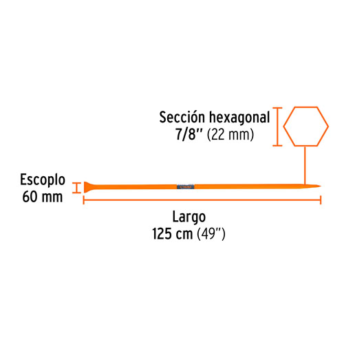 Barreta de Punta Truper 10753 125cm 4kg