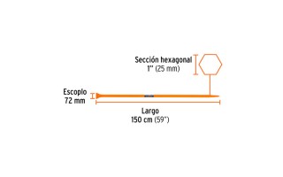 Barreta de Punta Truper 10756 150cm 6kg