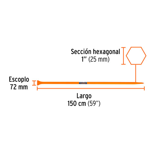 Barreta de Punta Truper 10756 150cm 6kg