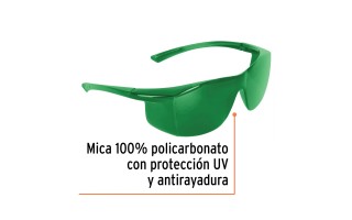 Anteojos de Protección Truper Ultralite 10820 Verde