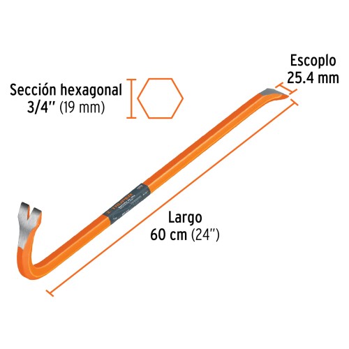 Desencofrador Pata de Cabra Truper 10856 3/4" 60cm