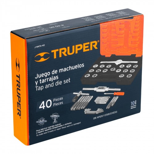 Tarrajas y Machuelos Truper 11442 Juego 40pzs