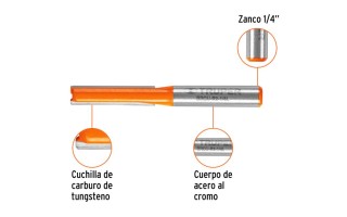 Fresa Truper 11453 1/4"x1"