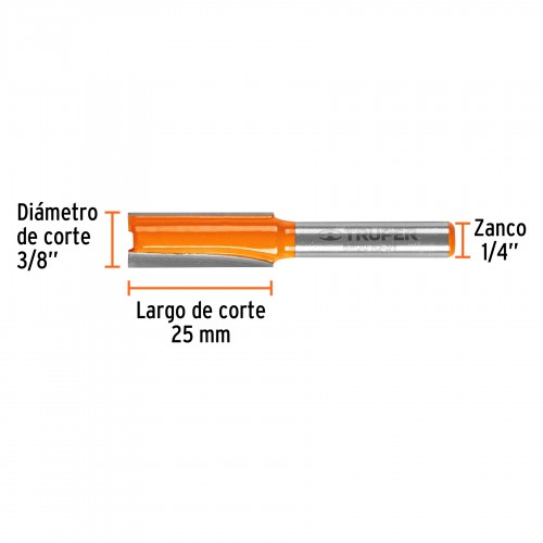 Fresa Recta Truper 11455 1/4"x3/8''