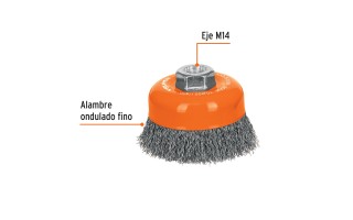 Cepillo de Acero Truper 11532 Copa Ondulado 4" 