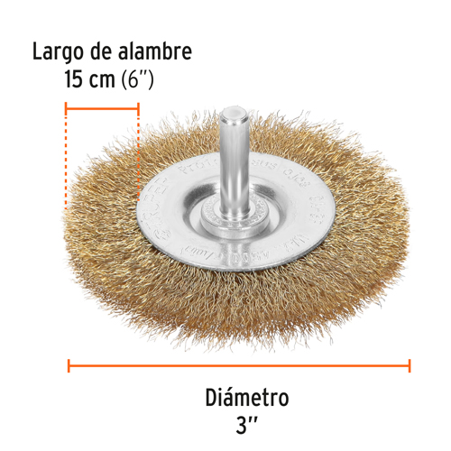 Cepillo de Acero Truper 11575 Plato Ondulado 75mm