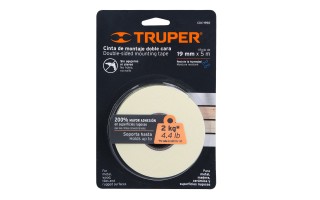 Cinta de Montaje Doble Faz Truper 11725 19mm 5m Cinta de Montaje Doble Faz Truper 11725 19mm 5m