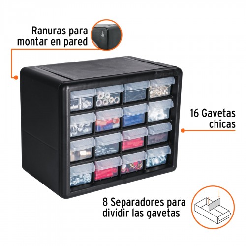 Organizador Truper 11851 de 16 compartimientos