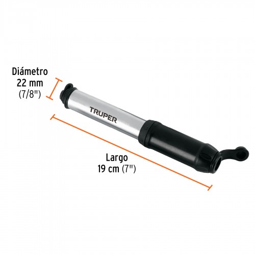 Inflador para Bicicletas Truper 11997 19cm 75psi