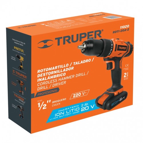 Taladro Percutor a Batería Truper 11020 13mm 20V