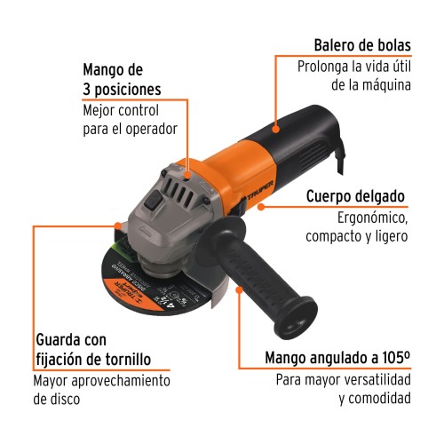 Amoladora Angular Truper 11025 115mm 800W