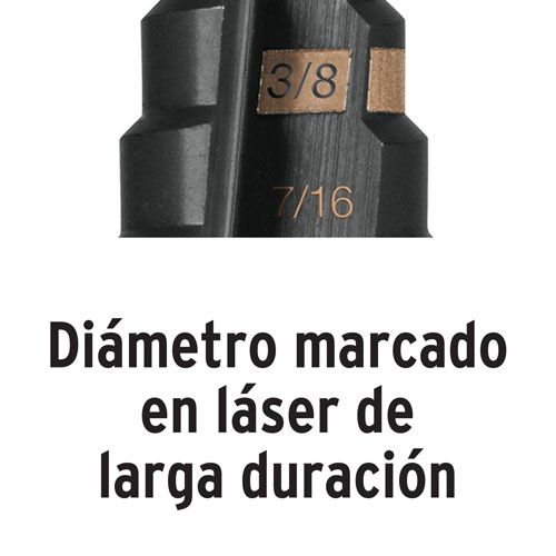 Mecha Escalonada Truper 12120 3/16" a 1/2" Óxido Negro