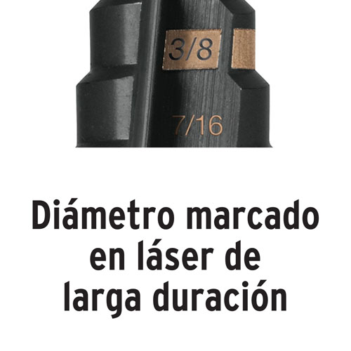 Mecha Escalonada Truper 12122 1/8" a 1/2" Óxido Negro