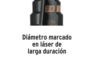 Mecha Escalonada Truper 12125 3/16" a 7/8" Óxido Negro Mecha Escalonada Truper 12125 3/16" a 7/8" Óxido Negro