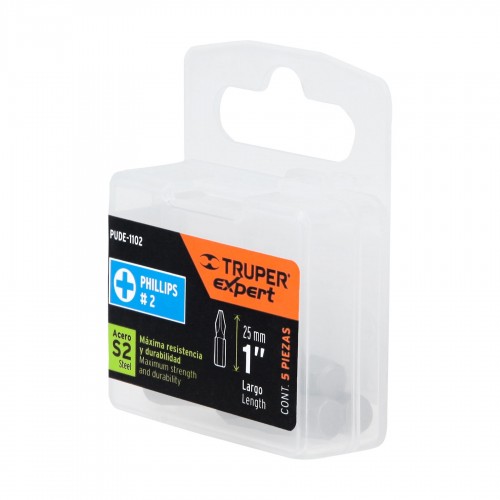 Puntas Cruz Truper Expert 12141 25mm PH2 x5u