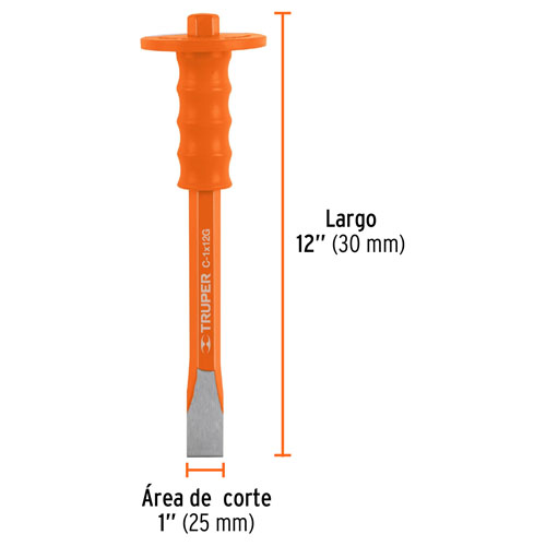 Cincel Corta-Hierro Truper 12181 25x300mm con Empuñadura