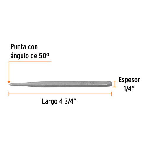 Punto Centro Truper 12224 1/4'' 25mm 12cm