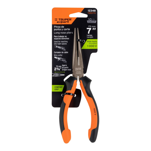 Pinza Punta Fina Aislada Truper Expert 12348 1000V 18cm