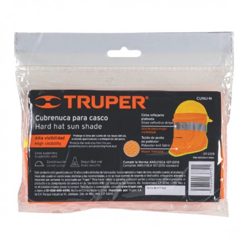 Cubrenuca para Cascos Truper 12355 Naranja