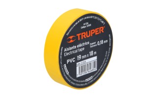 Cinta Aisladora Truper 12503 19mm x 18m Amarillo Cinta Aisladora Truper 12503 19mm x 18m Amarillo
