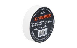 Cinta Aisladora Truper 12506 19mm x 18m Blanco Cinta Aisladora Truper 12506 19mm x 18m Blanco