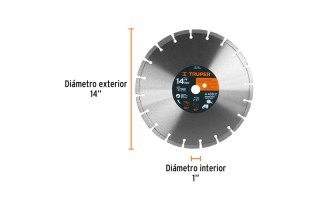 Disco de Corte Truper 12548 Diamante Segmentado 355mm Disco de Corte Truper 12548 Diamante Segmentado 355mm