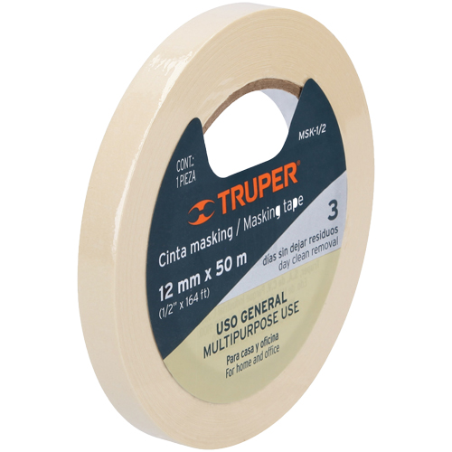 Cinta Adhesiva para Pintor Truper 12589 1/2" 50m