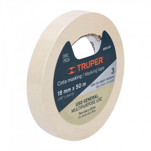 Cinta Adhesiva para Pintor Truper 12590 3/4" 50m