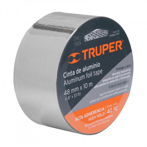 Cinta Adhesiva de Aluminio Truper 12611 48mm x 10m