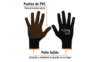 Guante de Poliéster Truper 12651 c/ Puntos de PVC M