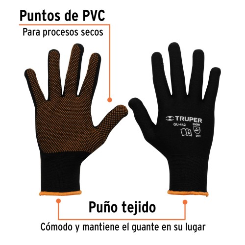 Guante de Poliéster Truper 12651 c/ Puntos de PVC M