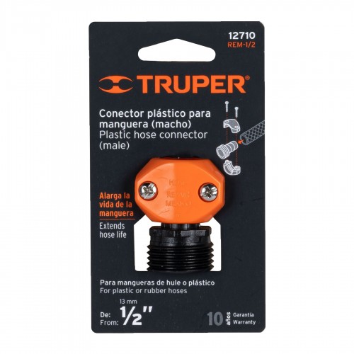 Conector p/ Manguera Truper 12710 1/2" Macho