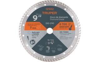 Disco de Corte Truper 12982 Diamante Turbo 230mm Disco de Corte Truper 12982 Diamante Turbo 230mm