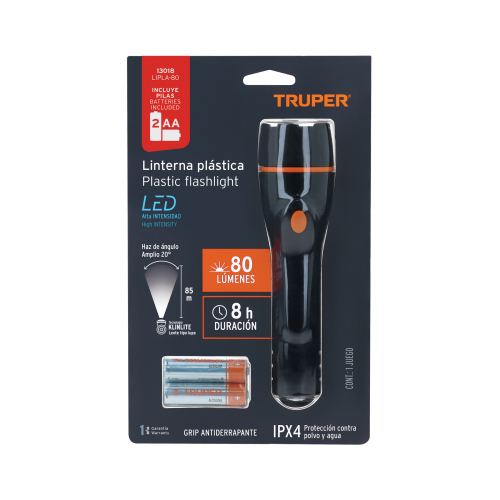 Linterna Truper 13018 80lm LED AAx2 Linterna Truper 13018 80lm LED AAx2