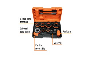 Tarrajas para Caños Truper 13071 Juego 8pzs Tarrajas para Caños Truper 13071 Juego 8pzs