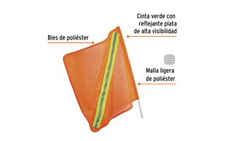 Bandera Vial Reflejante Truper 13119 47x40cm Bandera Vial Reflejante Truper 13119 47x40cm