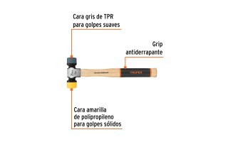 Martillo de Goma y Plástico Truper 13137 35mm