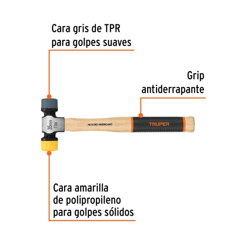 Martillo de Goma y Plástico Truper 13137 35mm