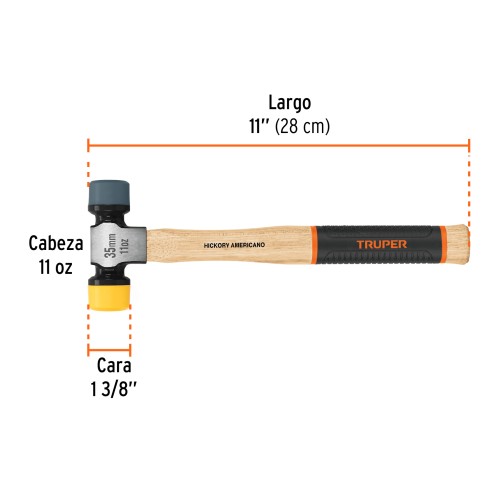 Martillo de Goma y Plástico Truper 13137 35mm