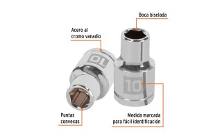 Llave Tubo Hexagonal Truper 13260 enc.1/2'' 10mm