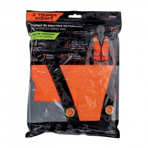 Chaleco de Seguridad Truper Expert 13480 Naranja G