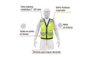 Chaleco de Seguridad Truper Expert 13484 Verde XG