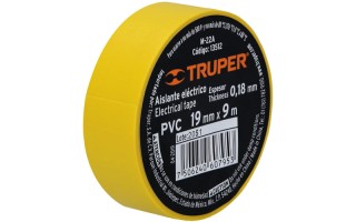 Cinta Aisladora Truper 13512 19mm x 9m Amarillo 8u Cinta Aisladora Truper 13512 19mm x 9m Amarillo 8u