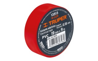 Cinta Aisladora Truper 13513 19mm x 9m Rojo