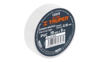 Cinta Aisladora Truper 13515 19mm x 9m Blanco