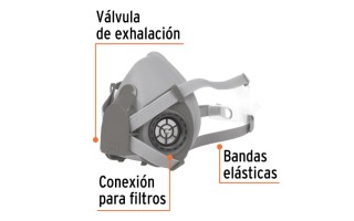 Respirador Truper Expert 13732 Media Cara Reutilizable Respirador Truper Expert 13732 Media Cara Reutilizable