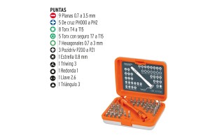 Destornillador y Puntas de Precisión Truper 14163 42pzs Destornillador y Puntas de Precisión Truper 14163 42pzs